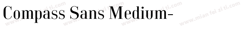 Compass Sans Medium字体转换